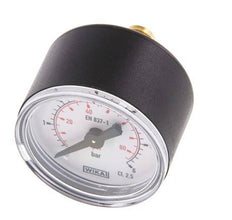 0..6 Bar (0..87 psi) pression Arrière Plastique/laiton 40 mm Classe 2.5