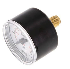 0..6 Bar (0..87 psi) Pressure Gauge Rear Steel/Brass 40 mm Class 1.6