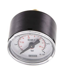 0..6 Bar (0..87 psi) pression Arrière Acier/laiton 40 mm Classe 1.6
