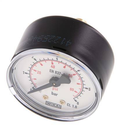 0..6 Bar (0..87 psi) pression Arrière Acier/laiton 50 mm Classe 1.6