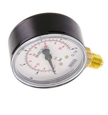 0,76 bar (0,87 lb/po2) Manomètre inférieur à l'acier/laiton 63 mm Classe 1,6