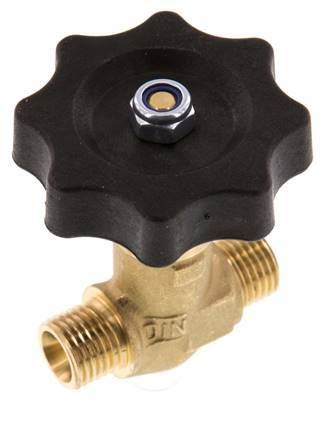 Vanne à pointeau en laiton G1/4'' mâle NBR 40 bar - NLB