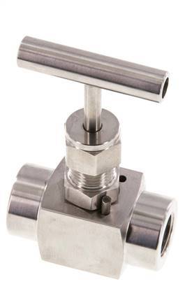 Vanne à aiguille G3/8'' en acier inoxydable PTFE 300 bar - NLS