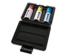 Jeu de douilles électriques 3 pièces dans un magasin en plastique 1/2" (12,7 mm)