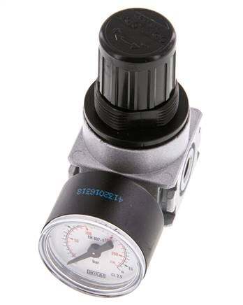 Régulateur de pression G1/8'' 600l/min 0.5-10.0bar/7-145psi Manomètre 40 mm Multifix 0