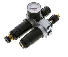 FRL 2 Parties G1/4'' 700l/min 0.2-6.0bar/3-87psi Semi-Auto 40 mm Manomètre Métal Multifix 0