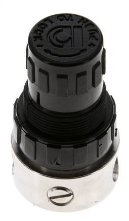 Régulateur de pression G1/4'' 350l/min 1.0-15.0bar/14-218psi Acier inoxydable/POM Gaz Liquides