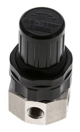 Régulateur de pression G1/4'' 320l/min 0.5-16.0bar/7-232psi Acier inoxydable Gaz Liquides