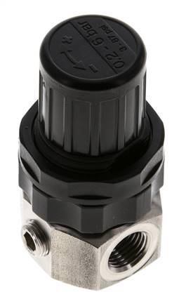 Régulateur de pression G1/4'' 320l/min 0.5-6.0bar/7-87psi Acier inoxydable Gaz Liquides