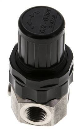 Régulateur de pression G1/4'' 320l/min 0.5-6.0bar/7-87psi Acier inoxydable Gaz Liquides