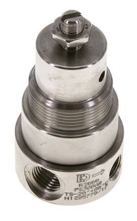 Régulateur de pression G1/4'' 350l/min 0.5-8.0bar/7-116psi Acier inoxydable Gaz Liquides