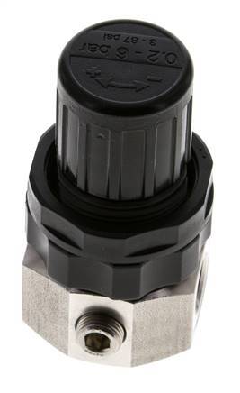 Régulateur de pression G1/4'' 320l/min 0.5-6.0bar/7-87psi en acier inoxydable