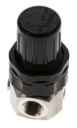 Régulateur de pression G1/4'' 320l/min 0.5-10.0bar/7-145psi Acier inoxydable Gaz Liquides