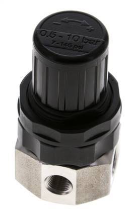 Régulateur de pression G1/4'' 320l/min 0.5-10.0bar/7-145psi Acier inoxydable Gaz Liquides