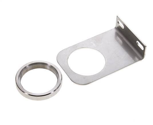 Support pour Régulateur de Pression et Filtre-Régulateur 1/4 et 3/8'' en Acier Inoxydable avec Écrou