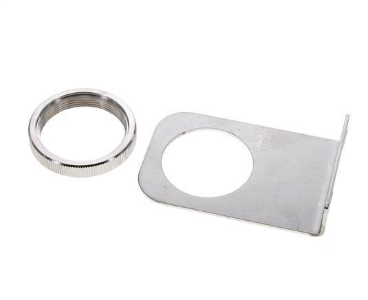 Bracket for Pressure Regulator and Filter-Regulator 1/4 and 3/8'' Stainless Steel with Nut
