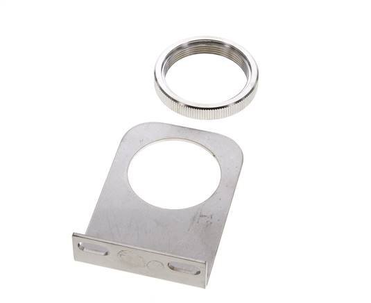 Bracket for Pressure Regulator and Filter-Regulator 1/4 and 3/8'' Stainless Steel with Nut
