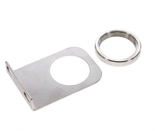 Support pour Régulateur de Pression et Filtre-Régulateur 1/4 et 3/8'' en Acier Inoxydable avec Écrou