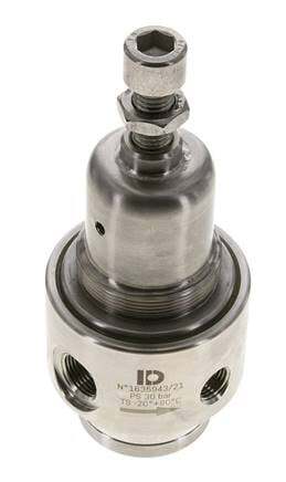 Pressure Regulator G3/8'' 700 l/min 0.2-3.0bar/3-44psi Stainless Steel Gases Liquids