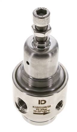 Pressure Regulator G3/8'' 700 l/min 0.5-8.0bar/7-116psi Stainless Steel Gases Liquids