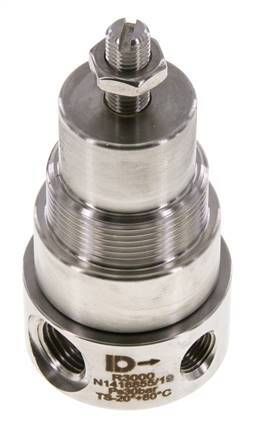 Régulateur de pression G1/4'' 350l/min 0.2-3.0bar/3-44psi Acier inoxydable Gaz Liquides