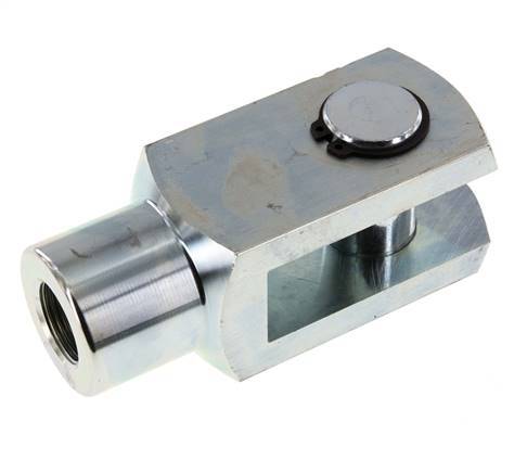 Chape Axe de l'extrémité de la tige M27 x 2 Acier zingué