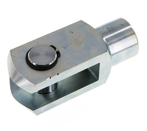 Chape Axe de l'extrémité de la tige M27 x 2 Acier zingué