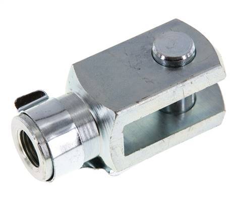 Chape Axe de l'extrémité de la tige M16 x 1,5 Acier zingué