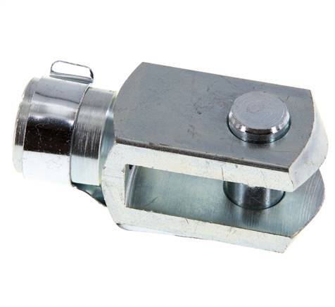 Chape Axe de l'extrémité de la tige M16 x 1,5 Acier zingué