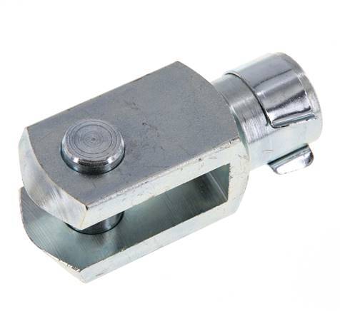 Chape Axe de l'extrémité de la tige M16 x 1,5 Acier zingué