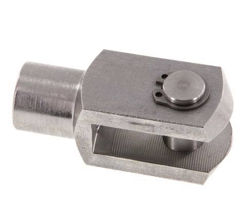 Chape Axe de l'extrémité de la tige M12 Acier inoxydable 303 (1.4305)