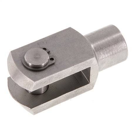 Chape Axe de l'extrémité de la tige M12 Acier inoxydable 303 (1.4305)