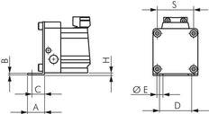 Pied de montage 63 mm sans tige