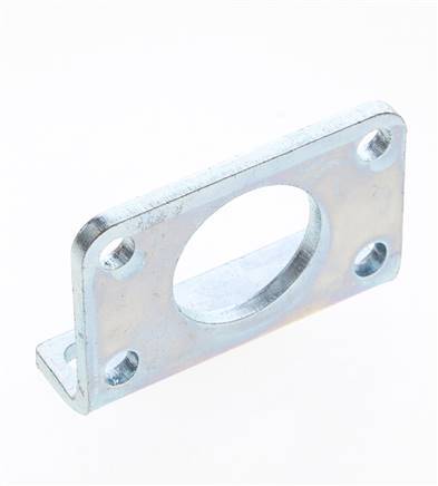 Pied de fixation 32 mm rond Acier zingué