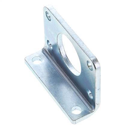Pied de fixation 32 mm rond Acier zingué