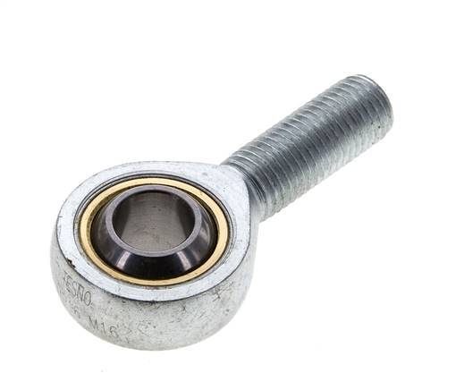 Embout sphérique M16 Mâle Acier zingué