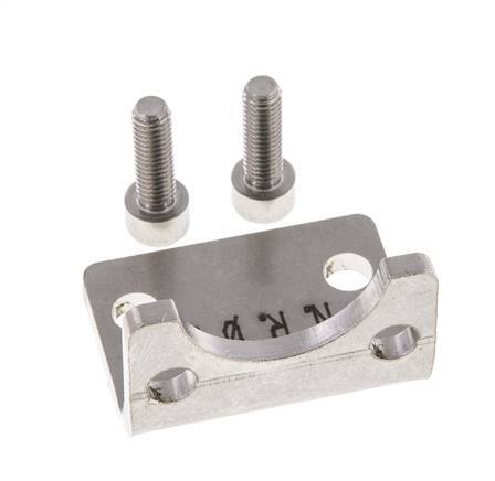 Pied de fixation 32 mm ISO 15552 Acier inoxydable 316 (1.4401)