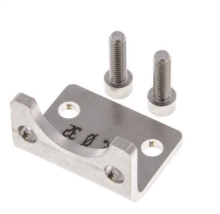 Pied de fixation 32 mm ISO 15552 Acier inoxydable 316 (1.4401)