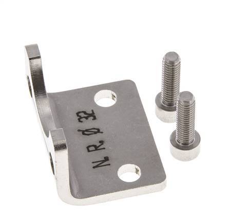Pied de fixation 32 mm ISO 15552 Acier inoxydable 316 (1.4401)