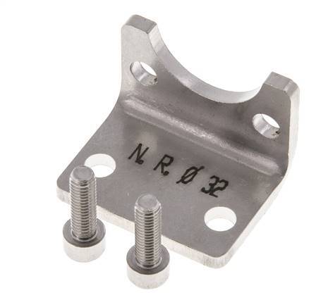 Pied de fixation 32 mm ISO 15552 Acier inoxydable 316 (1.4401)