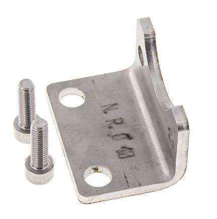 Pied de fixation 40 mm ISO 15552 Acier inoxydable 316 (1.4401)