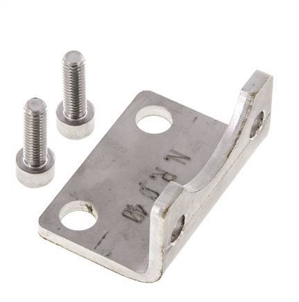 Pied de fixation 40 mm ISO 15552 Acier inoxydable 316 (1.4401)