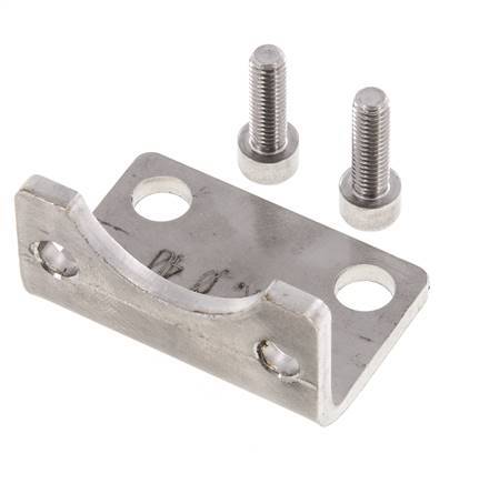 Pied de fixation 40 mm ISO 15552 Acier inoxydable 316 (1.4401)