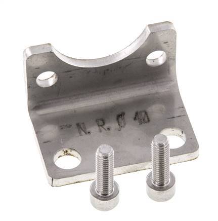Pied de fixation 40 mm ISO 15552 Acier inoxydable 316 (1.4401)