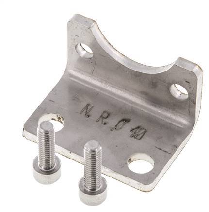 Pied de fixation 40 mm ISO 15552 Acier inoxydable 316 (1.4401)
