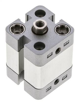 ISO 21287 Vérin Compact à Double Effet 20-10mm - Magnétique