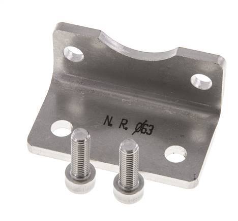 Pied de fixation 63 mm ISO 15552 Acier inoxydable 316 (1.4401)