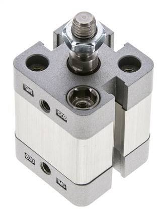 ISO 21287 Vérin Compact à Double Effet 20-10mm - Magnétique - Tige Filetée