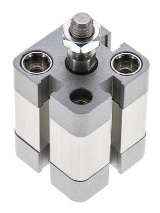 ISO 21287 Vérin Compact à Double Effet 20-10mm - Magnétique - Tige Filetée