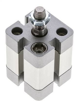 ISO 21287 Vérin Compact à Double Effet 20-10mm - Magnétique - Tige Filetée